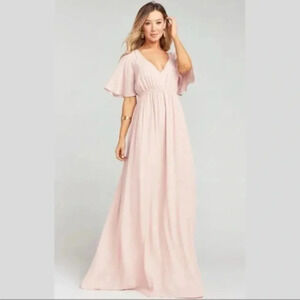 Show Me Your Mumu Pink V Neck Flowy Maxi Dress